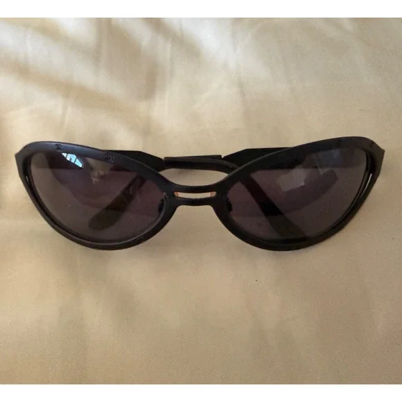 CHANEL Authentic Vintage ALL-OVER CC LOGO Micro Sunglasses Black Metal - Picture 15 of 16